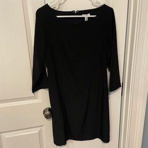 Black, 3/4 length sleeve “silky” dress
